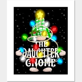 Daughter Gnome Christmas Matching Family Shirt Posters and Art